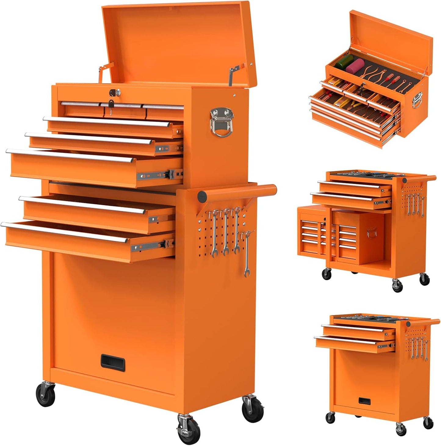 8-Drawer Rolling Tool Chest for Garage and Warehouse Storage