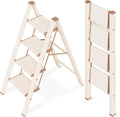 GameGem 4 Step Ladder Folding Step Stool - Space Saving, Sturdy