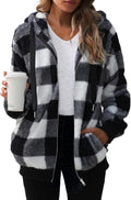 Nirovien Womens Sherpa Jacket Cozy Zip Up Hoodie for Winter