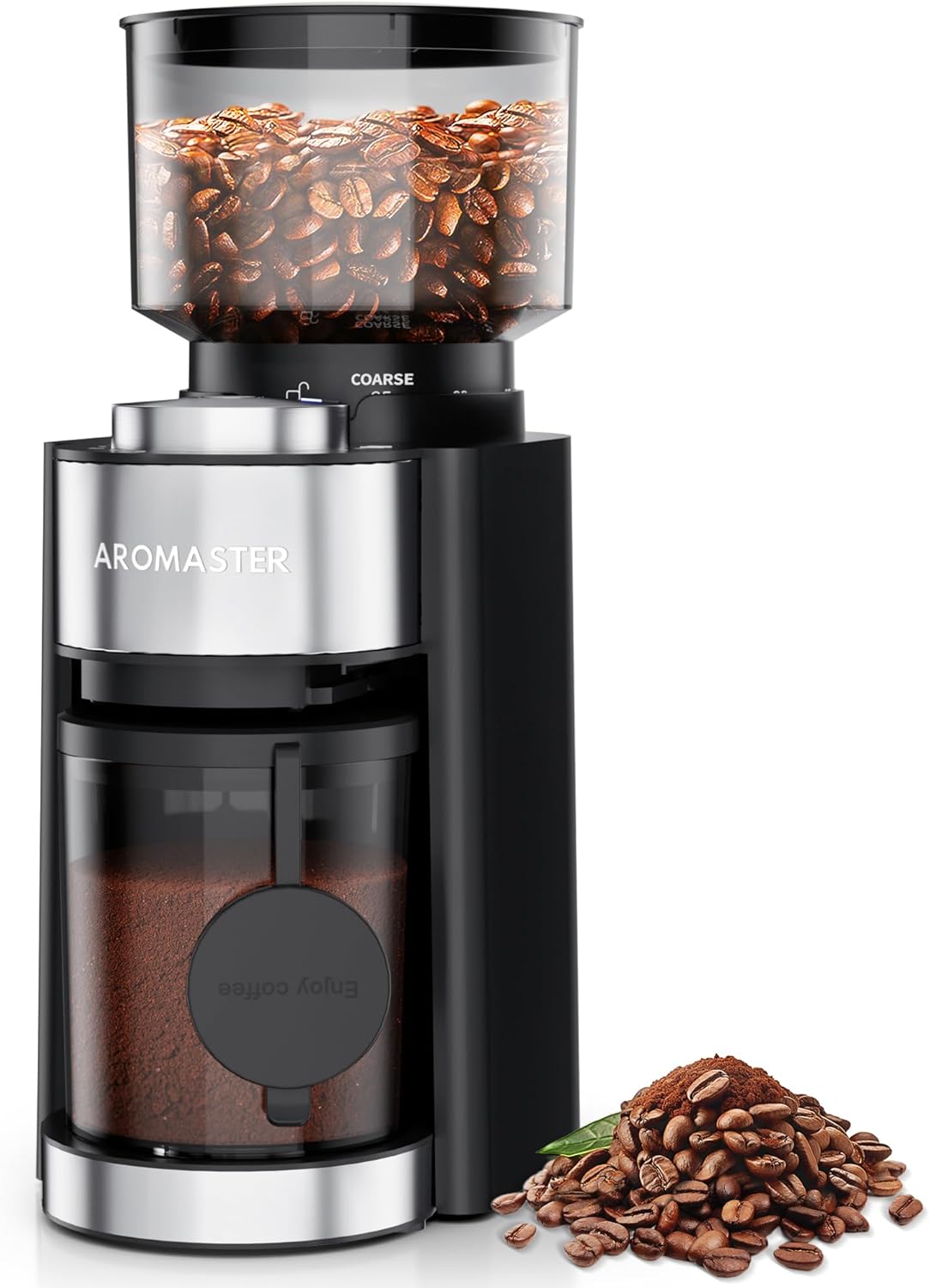 Aromaster Burr Coffee Grinder - 25 Grind Settings for Perfect Home Brews!