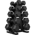 Hex Dumbbell Sets with Rack - Versatile Home Strength Set