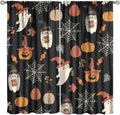 Halloween Curtains Cartoon Pumpkin Ghost Candy Blackout Panels - Fun