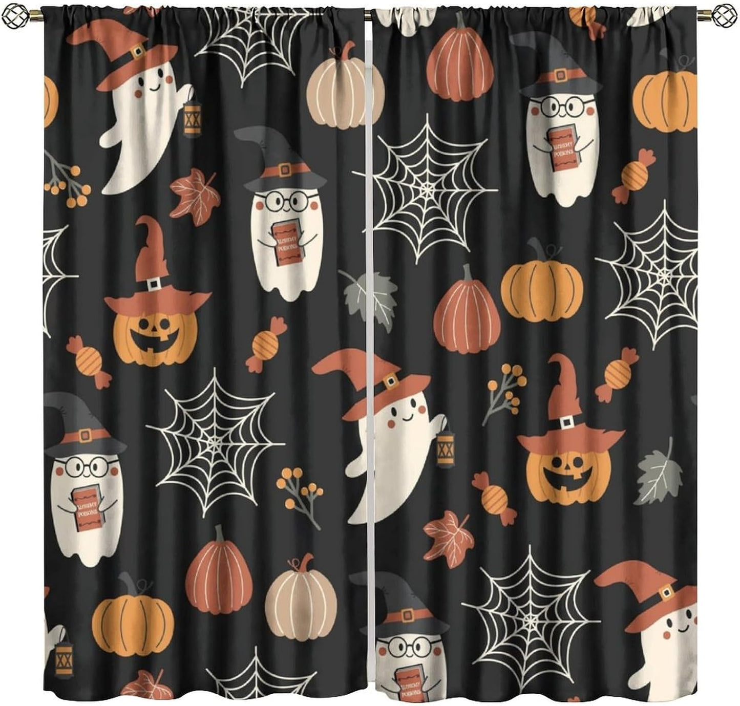 LIMENQIN Halloween Blackout Curtains - Spooky Fun for Any Season!