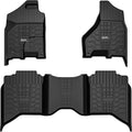 3W Floor Mats Fit for 2013-2018 Dodge Ram Crew Cab - All Weather Fit