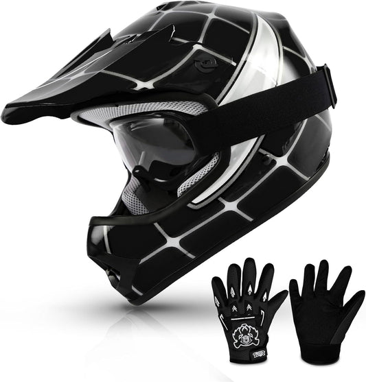Youth Kids Dirt Bike Helmet for Boys and Girls - Full Face Safety