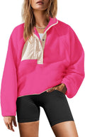 Yanekop Womens Fuzzy Fleece Pullover Sherpa Sweatshirt (Style QPZ8)