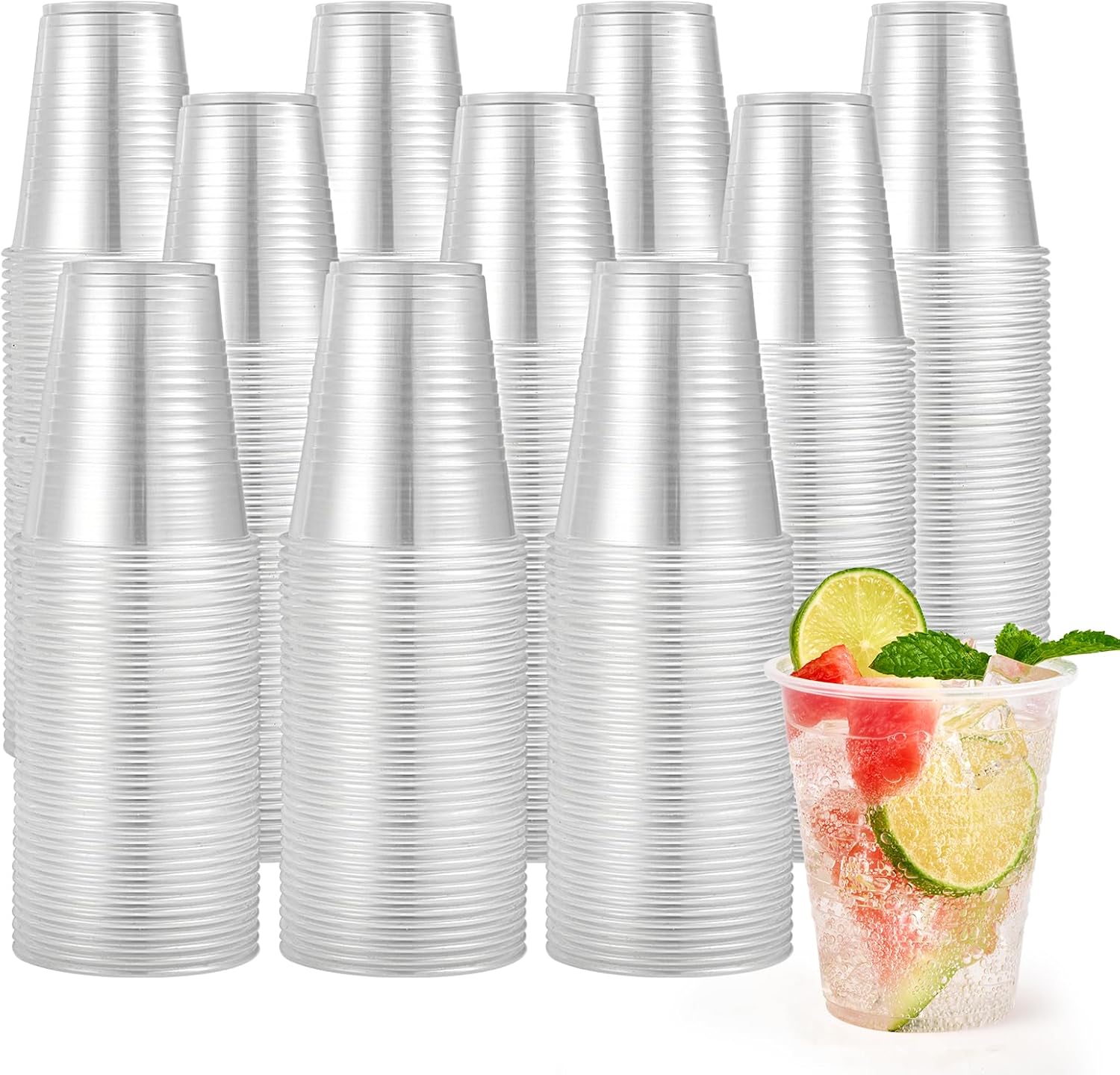 Turbo Bee 1000 Pack 12oz Plastic Cups for All Your Drinks