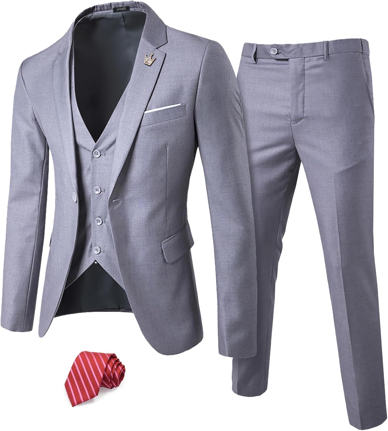 YND Men's Slim Fit 3 Piece Suit Set for Every Occasion
