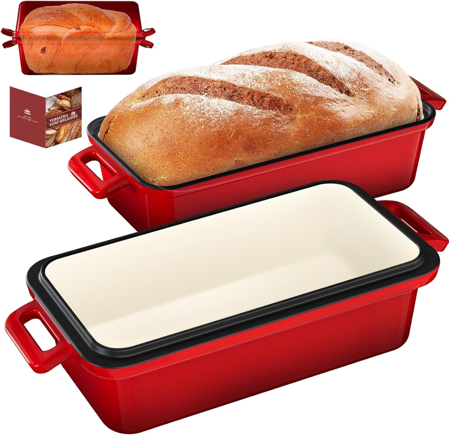 13x5 Enameled Cast Iron Loaf Pan for Perfect Baking Results