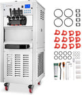 2600W Commercial Ice Cream Maker | Soft Serve Machine with 3 Flavors LCD Touch