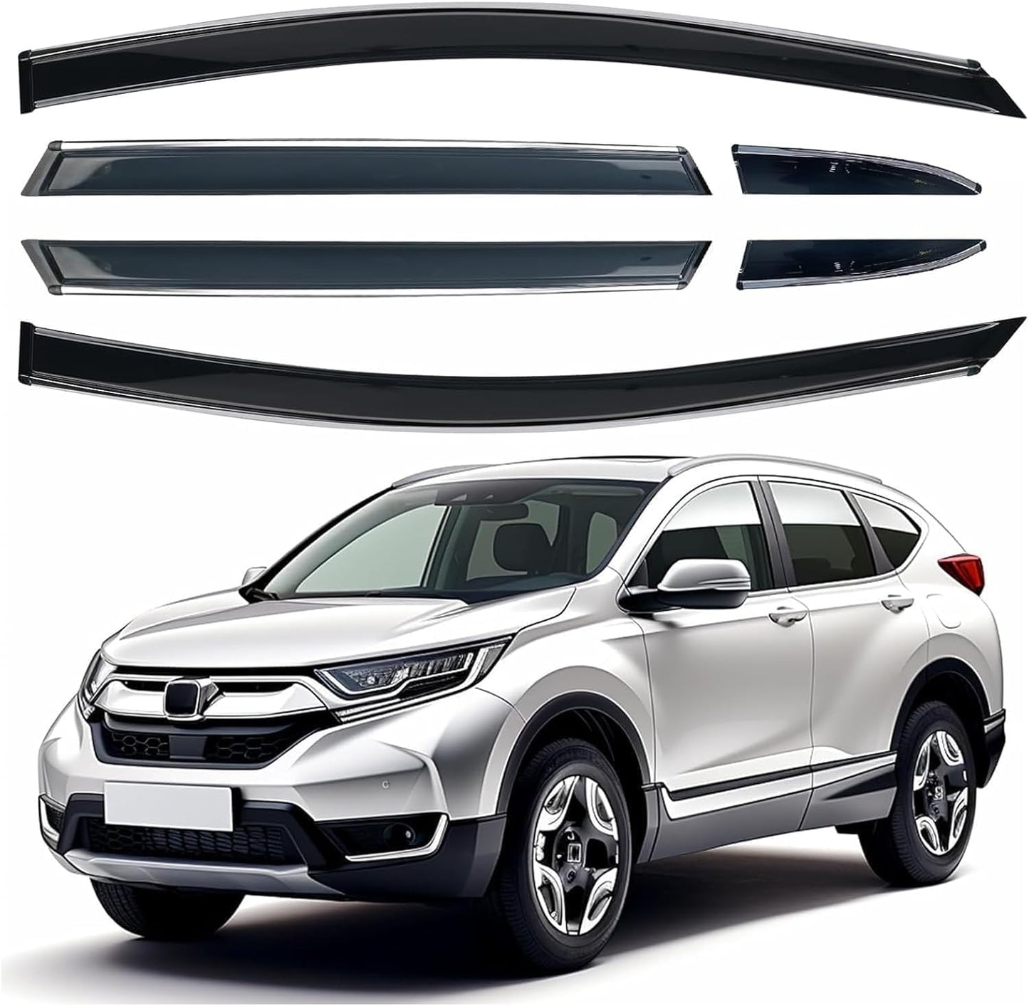 Shatterproof Out-Channel Window Deflectors for Honda CR-V 2017-2022