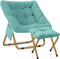 Comfy Saucer Chair Foldable Faux Fur Lounge Chair - Oversized Comfort