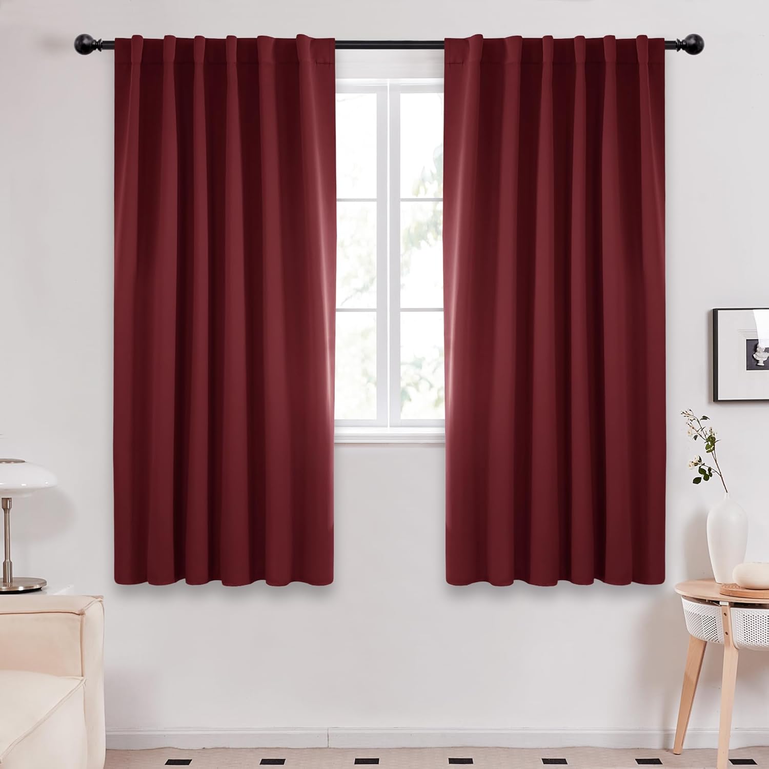 Deconovo Thermal Insulated Blackout Curtains for Bedroom 52Wx63L
