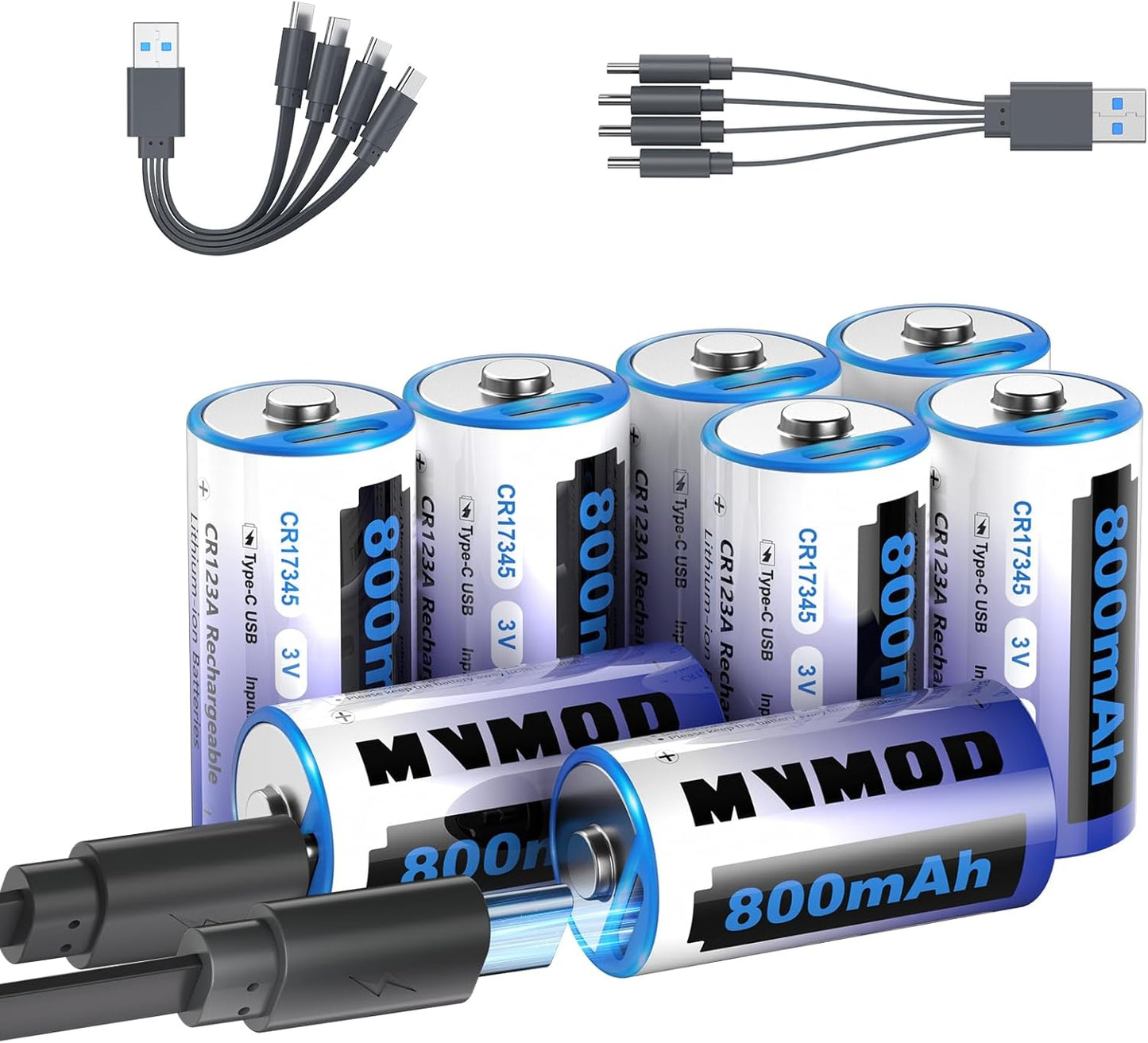 CR123A Rechargeable Batteries 8 Pack for Arlo Cameras and More