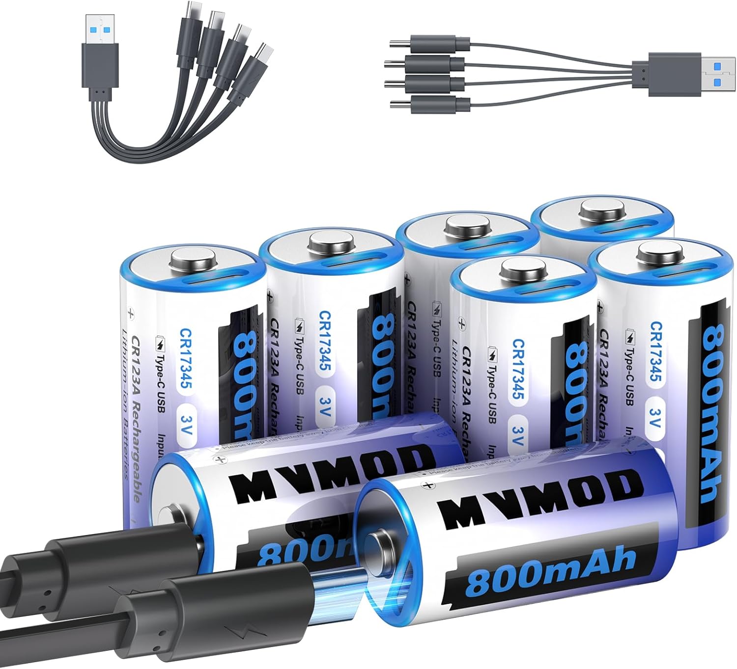 CR123A Rechargeable Batteries 8 Pack for Arlo Cameras and More