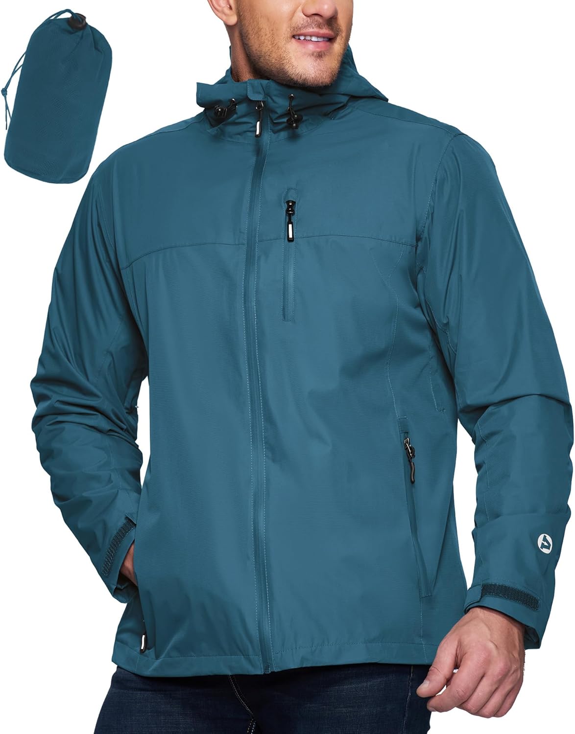 Outdoor Ventures Men's Packable Rain Jacket for All Activities