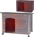 Large Insulated Dog House for Winter with Heater & Anti-Bite Frame