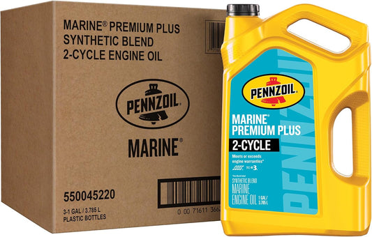 Pennzoil Marine Premium Plus 2-Cycle Synthetic Blend Oil 3 Pack