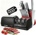 Electric Knife Sharpener Dual-Sided 3-Stage - Fast, Precise Edge