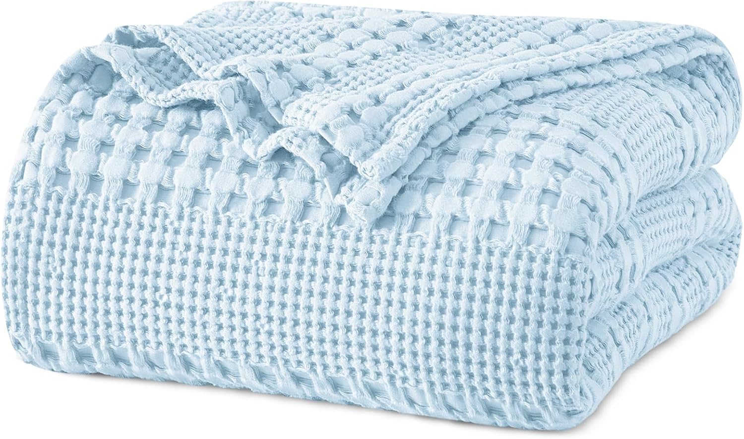 PHF 100% Cotton Waffle Weave Blanket for All-Season Comfort