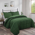 HIG 3pc Prewashed Green Twin/Twin XL Comforter Set for All Seasons