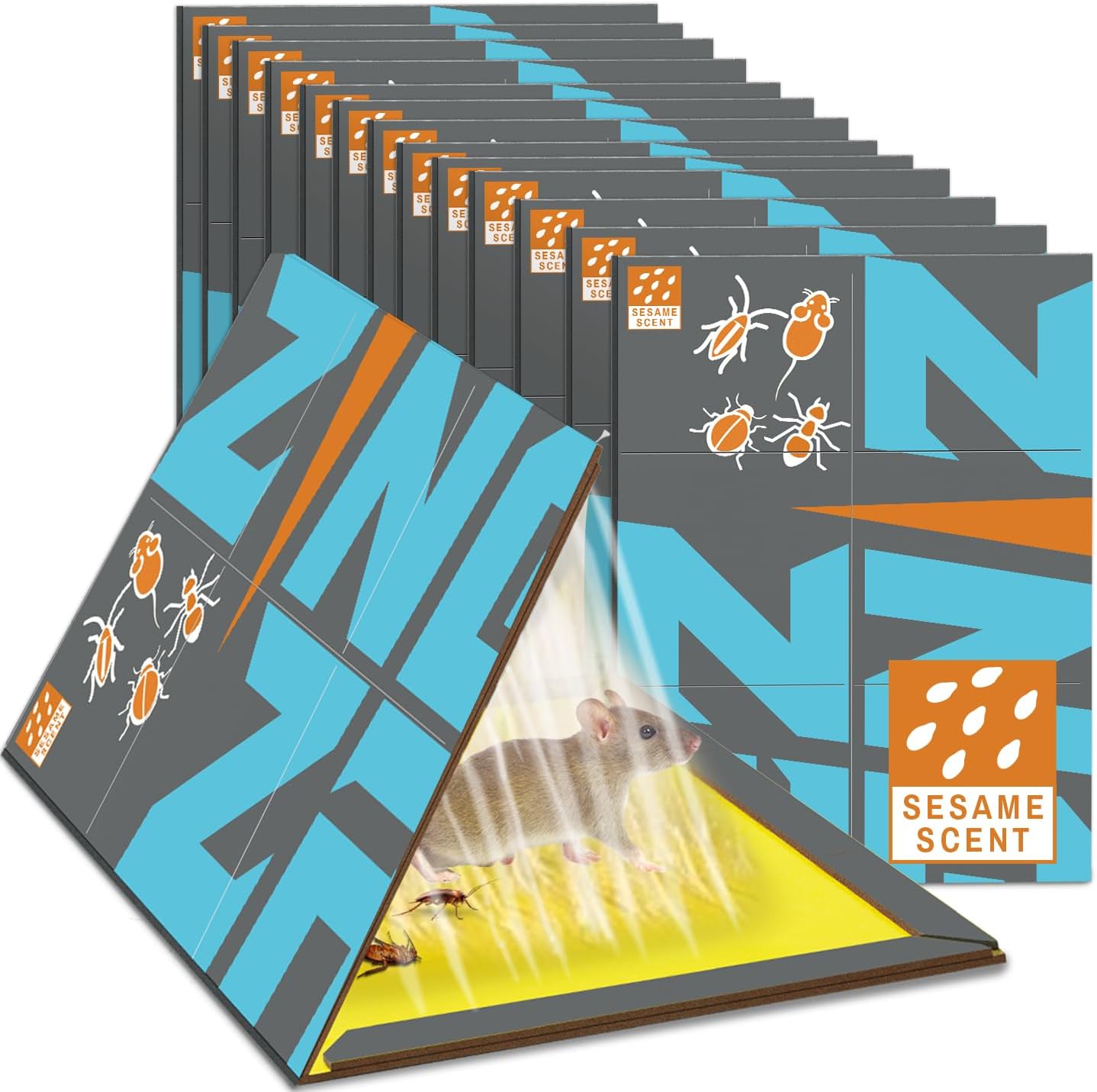 ZingZap Fast-Catch Glue Traps: Sesame Scent, Heavy & Biodegradable!