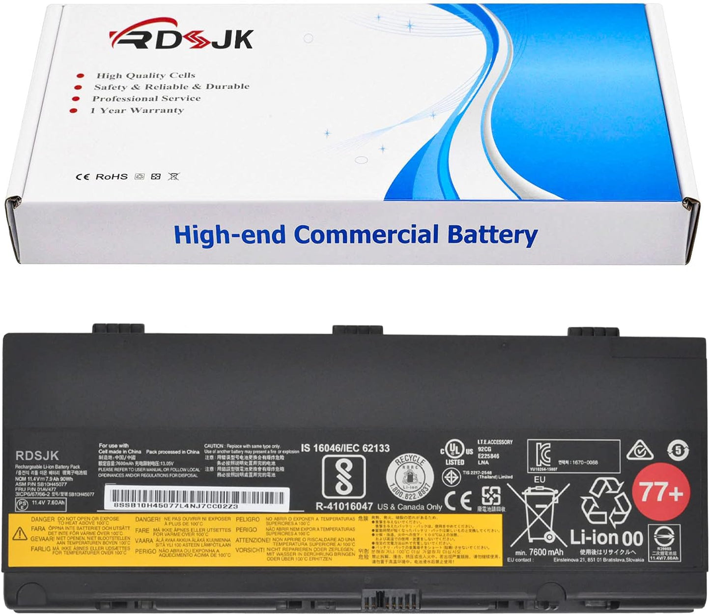 High-Performance 90Wh Laptop Battery for Lenovo ThinkPad P50 P51 P52