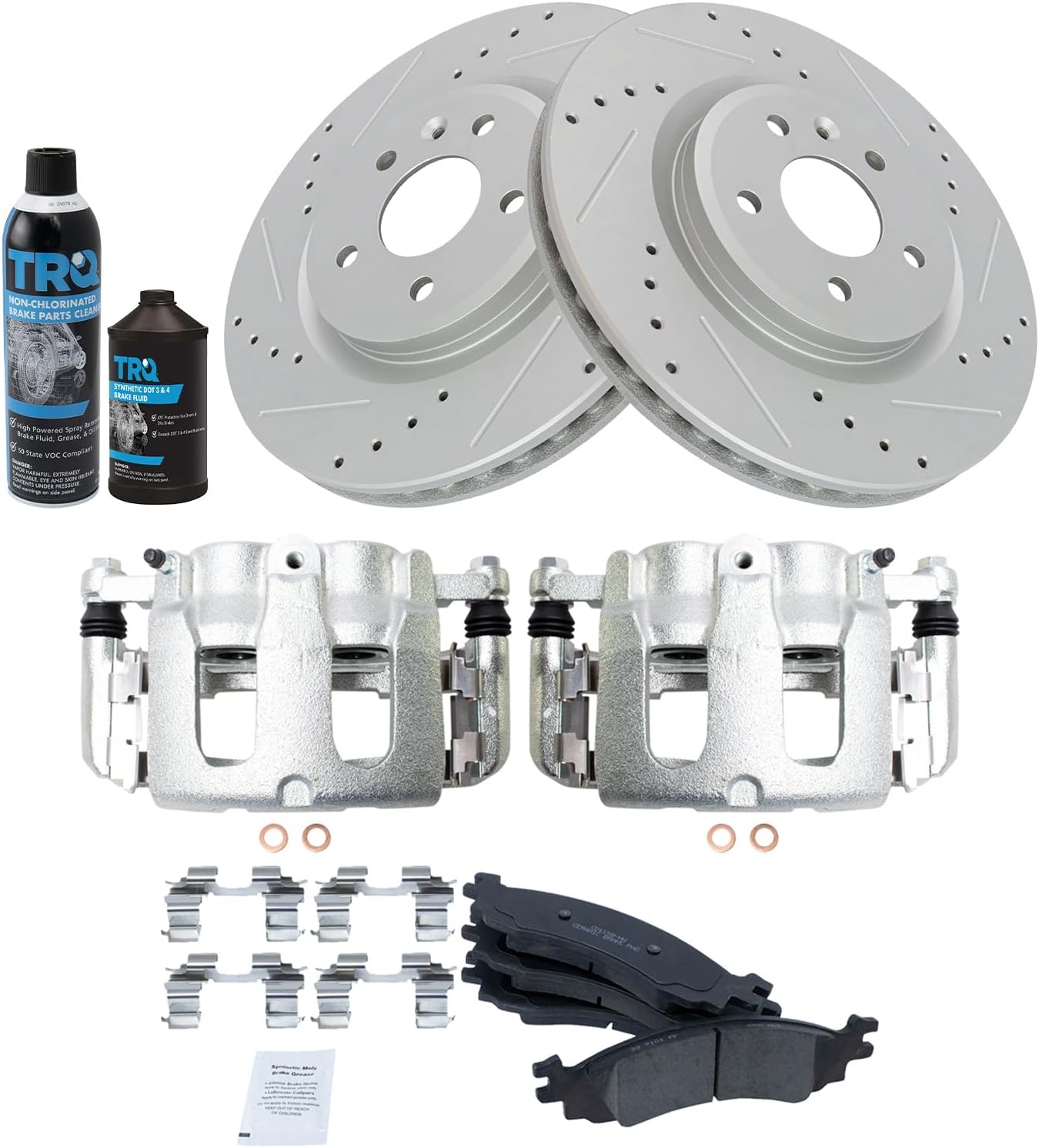 TRQ Front Performance Brake Pad & Rotor Kit for Ford Taurus