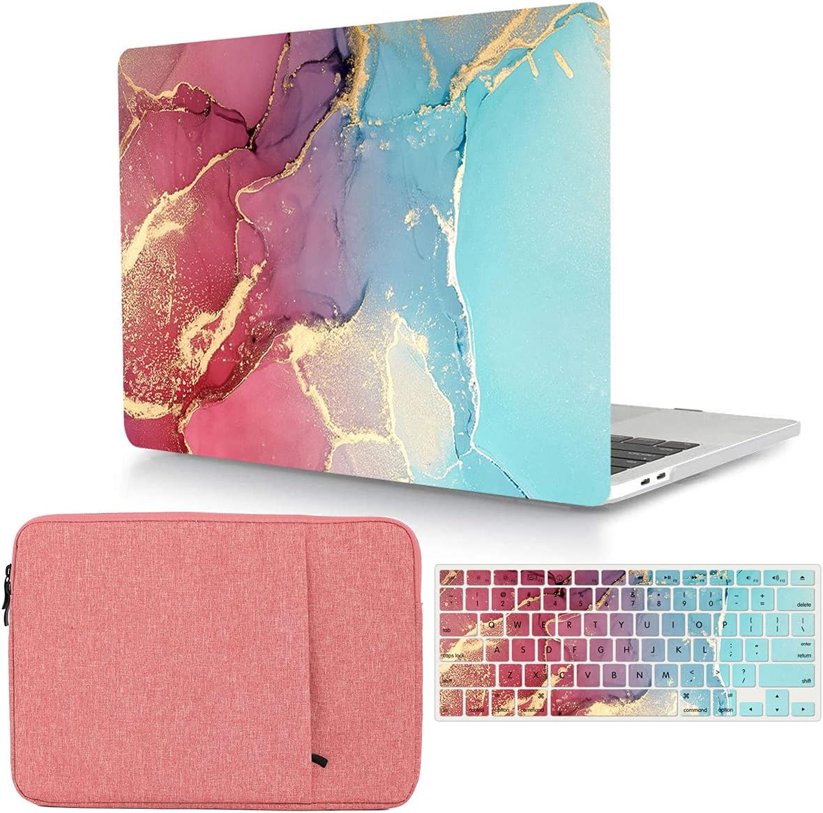 Colored Marble Case Compatible with MacBook Pro 13 inch Models