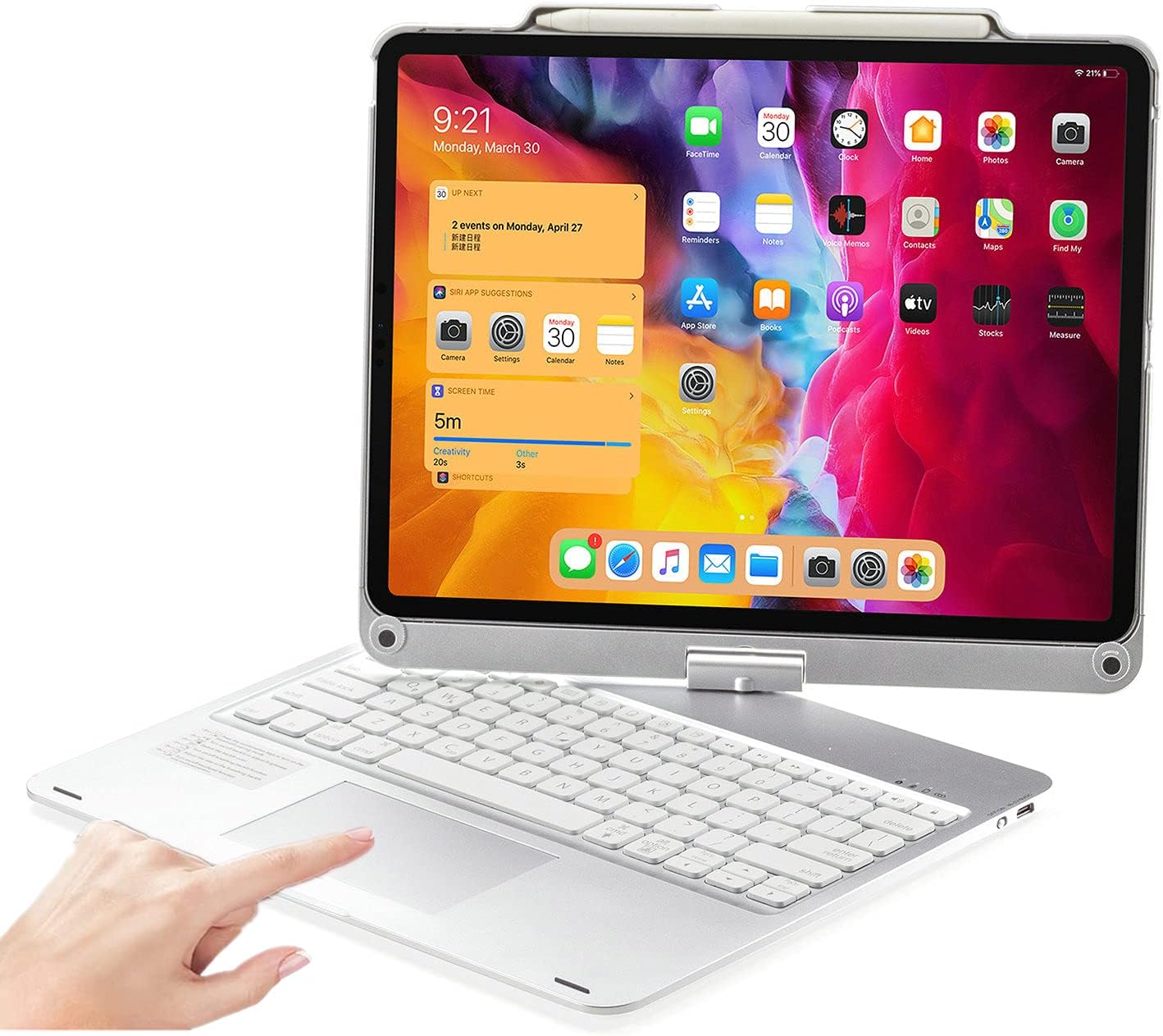 360 Rotatable Keyboard Case for iPad Air 13 inch with TouchPad