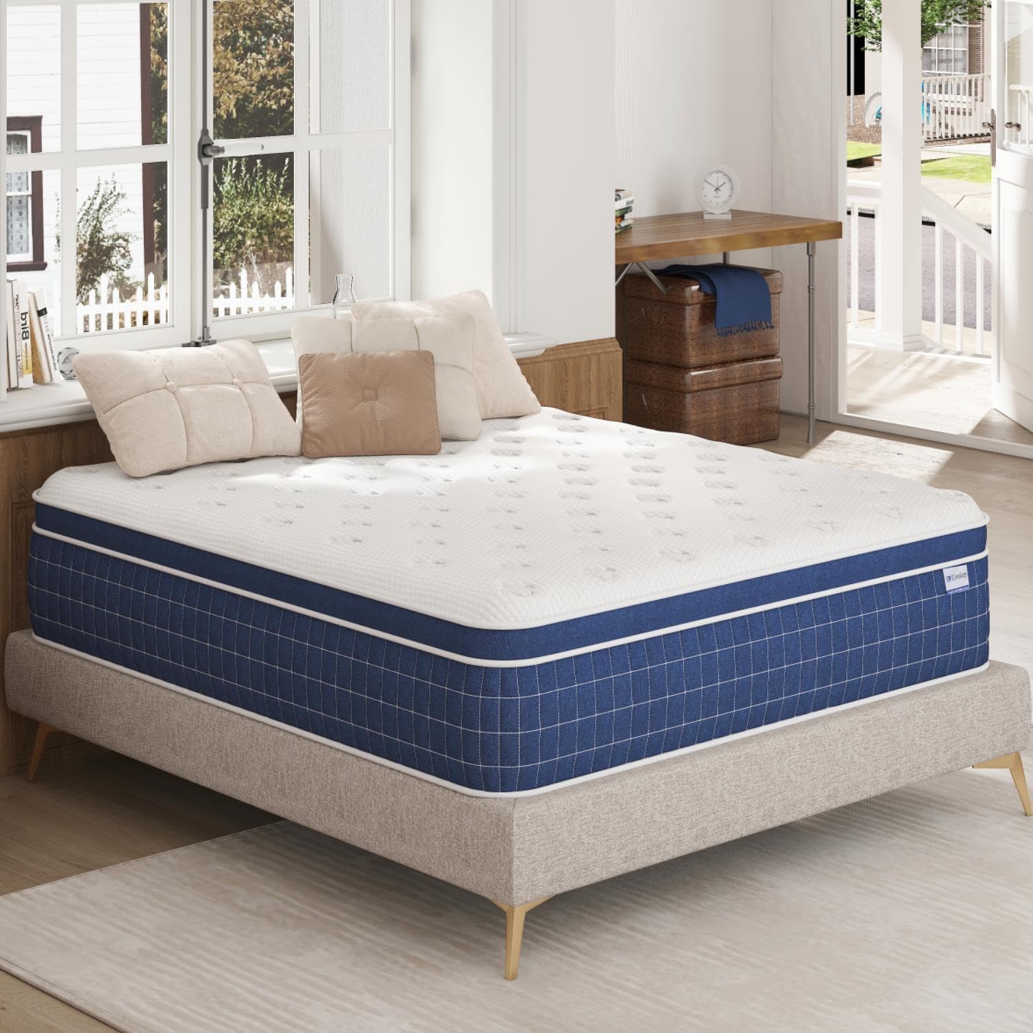 Queen Size Mattress with Gel Memory Foam and Pocket Springs