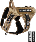 Reflective Tactical Dog Harness Desert Camo L - Service & Training