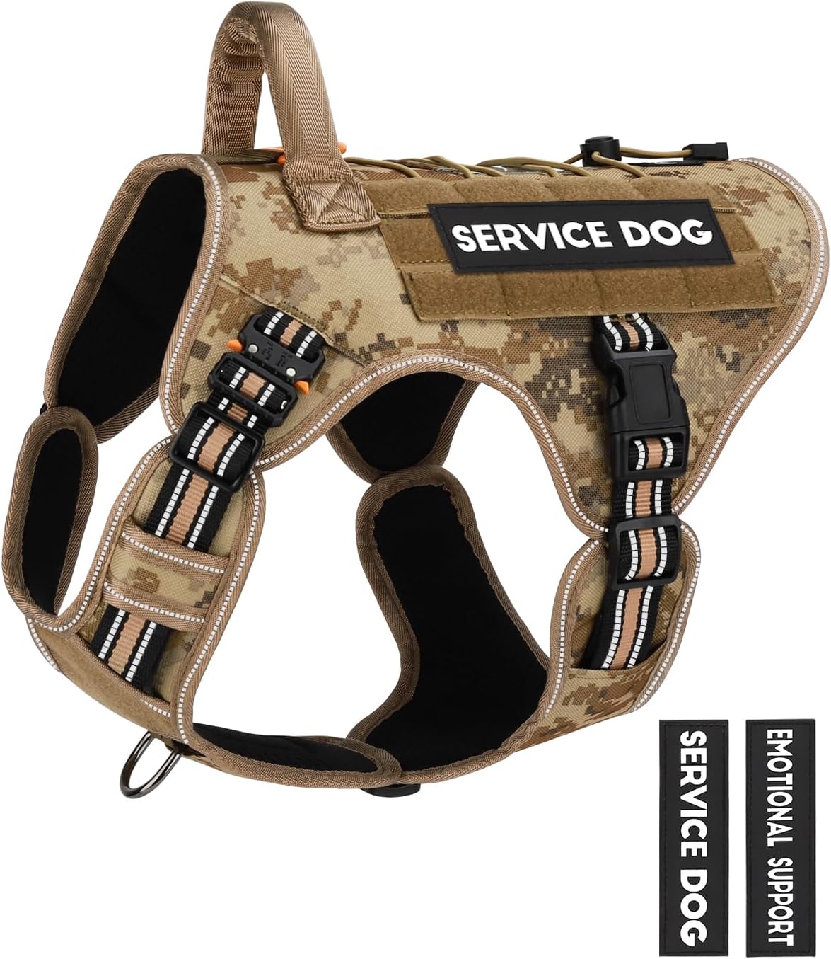PETNANNY Tactical Dog Harness Reflective for Medium Large Dogs