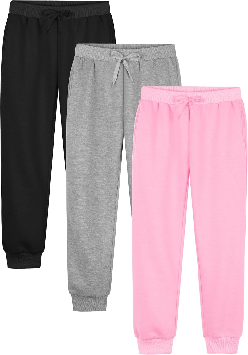 Resinta Girls Fleece Lined Sweatpants for Active Kids Comfort