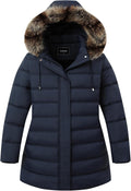 Womens Plus Size Down Jacket Puffer Coat - Windproof Waterproof Travel