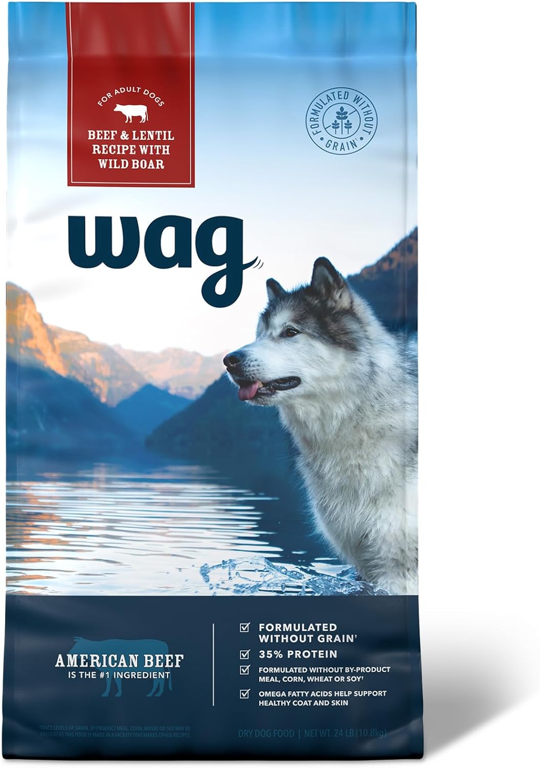 Wag Dry Dog Food Grain-Free Beef & Lentil Recipe for Dogs