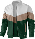 HYPESTFIT Mens Lightweight Bomber Jacket Color Block Varsity Coat wear
