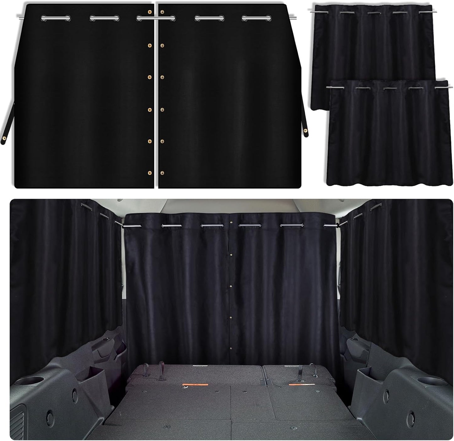 ZATOOTO Car Window Shades Set of 3 for Total Blackout Privacy