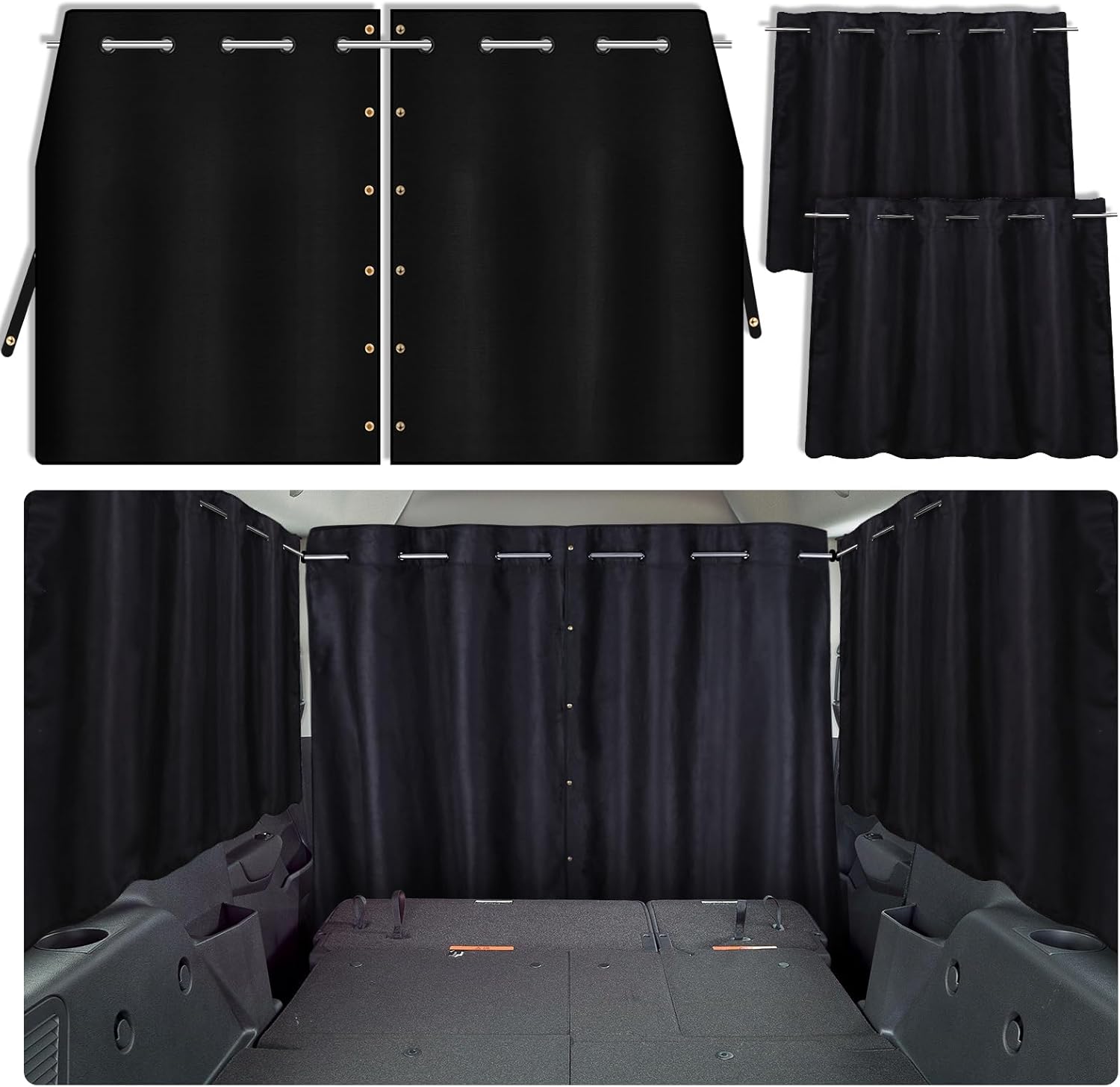 ZATOOTO Car Window Shades Set of 3 for Total Blackout Privacy