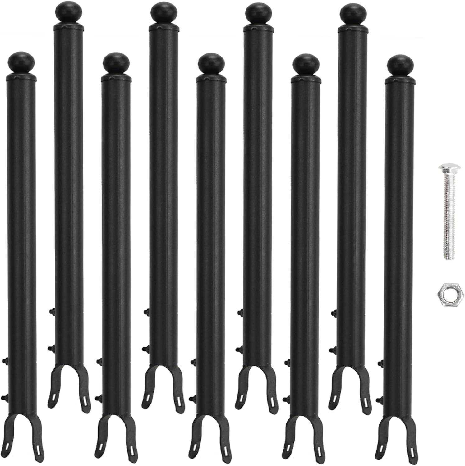 9 Pack 1-3/8ft' Chain Link Fence Extension for Dogs and Privacy