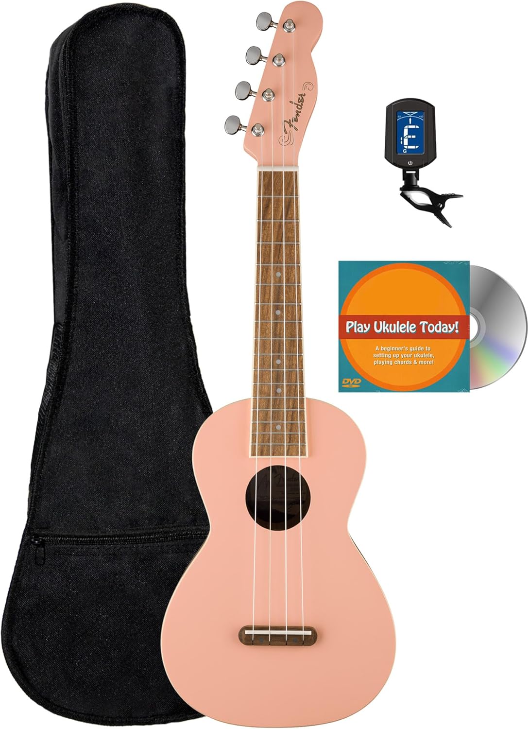 Fender Monterey Concert Ukulele Bundle with Gig Bag and Tuner