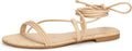 PARTY Women's Strappy Sandals Lace Up Flats - Comfortable Chic Design