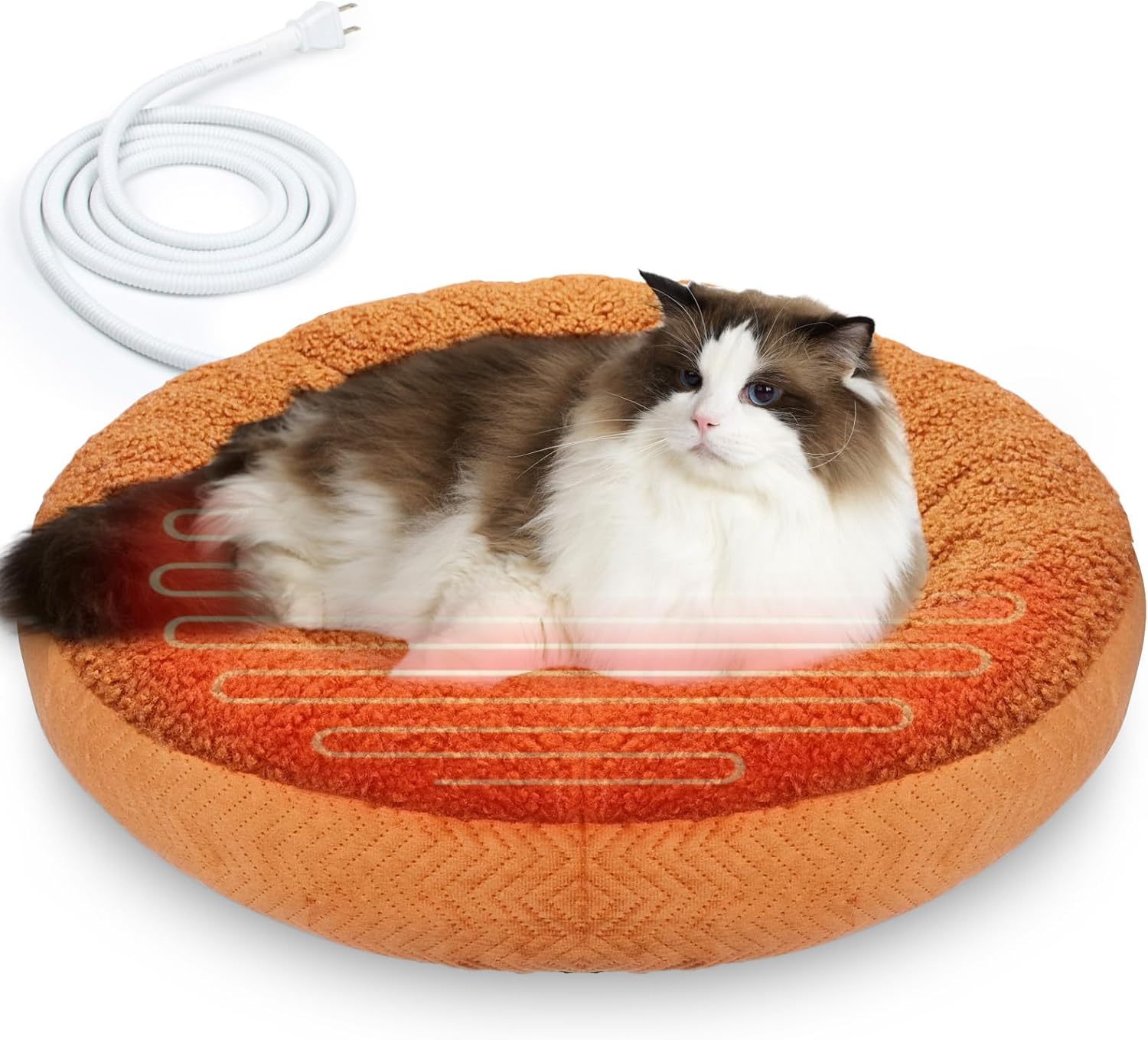 Heated Cat Beds for Indoor Cats - Super Soft and Cozy Design