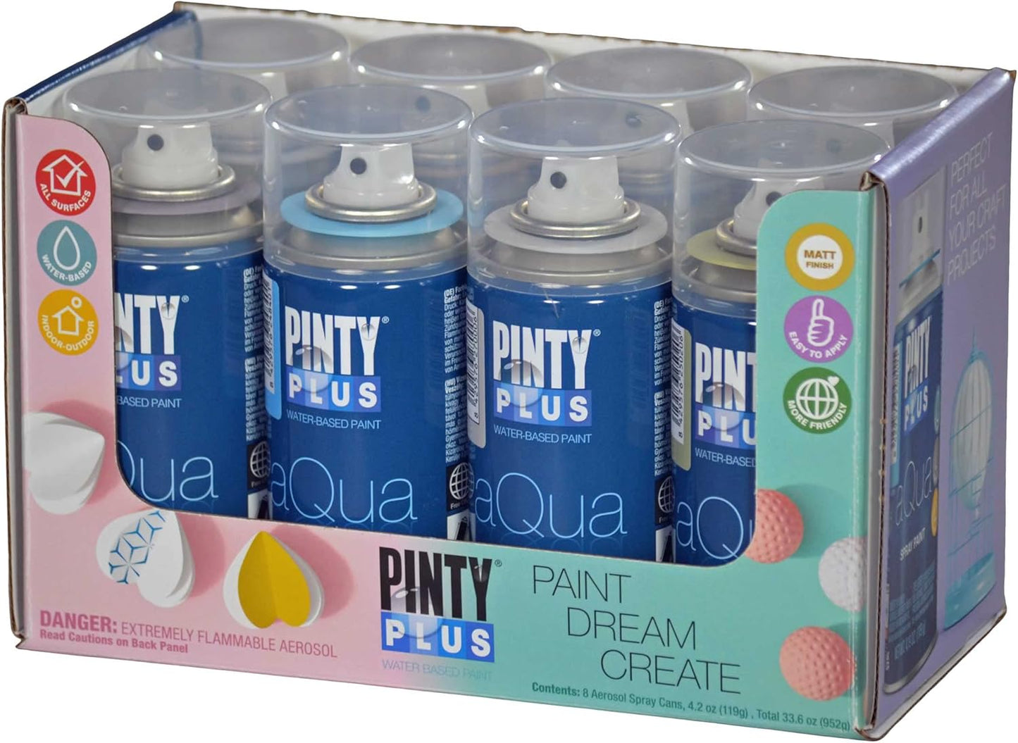 Aqua Mini Spray Paint Set - Perfect for Arts and Crafts Projects