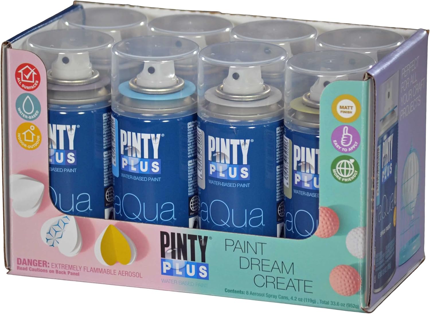 Aqua Mini Spray Paint Set - Perfect for Arts and Crafts Projects