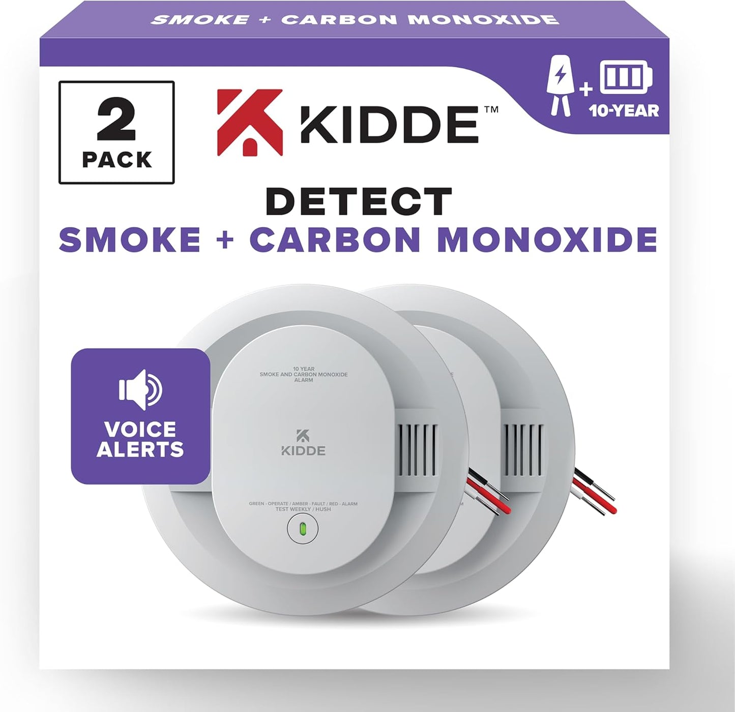 Kidde Hardwired Smoke & Carbon Monoxide Detector with Alerts