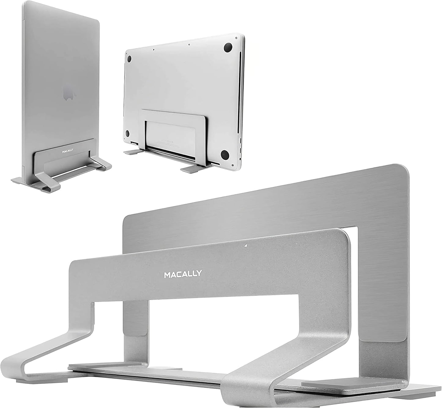 Macally Vertical Laptop Stand for Desk | Space Saving Design