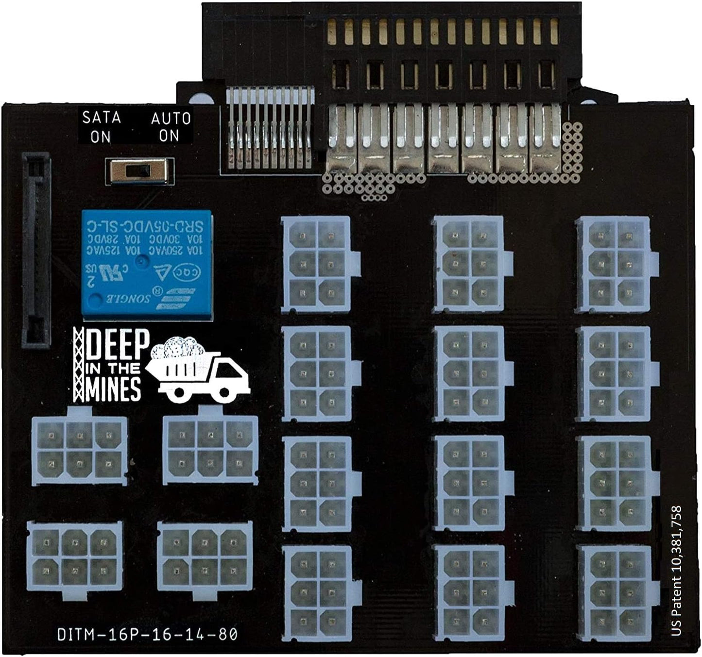 Breakout Board for GPU Mining with 16 PCI Inputs and Warranty