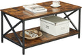 VASAGLE Industrial Coffee Table with Shelf