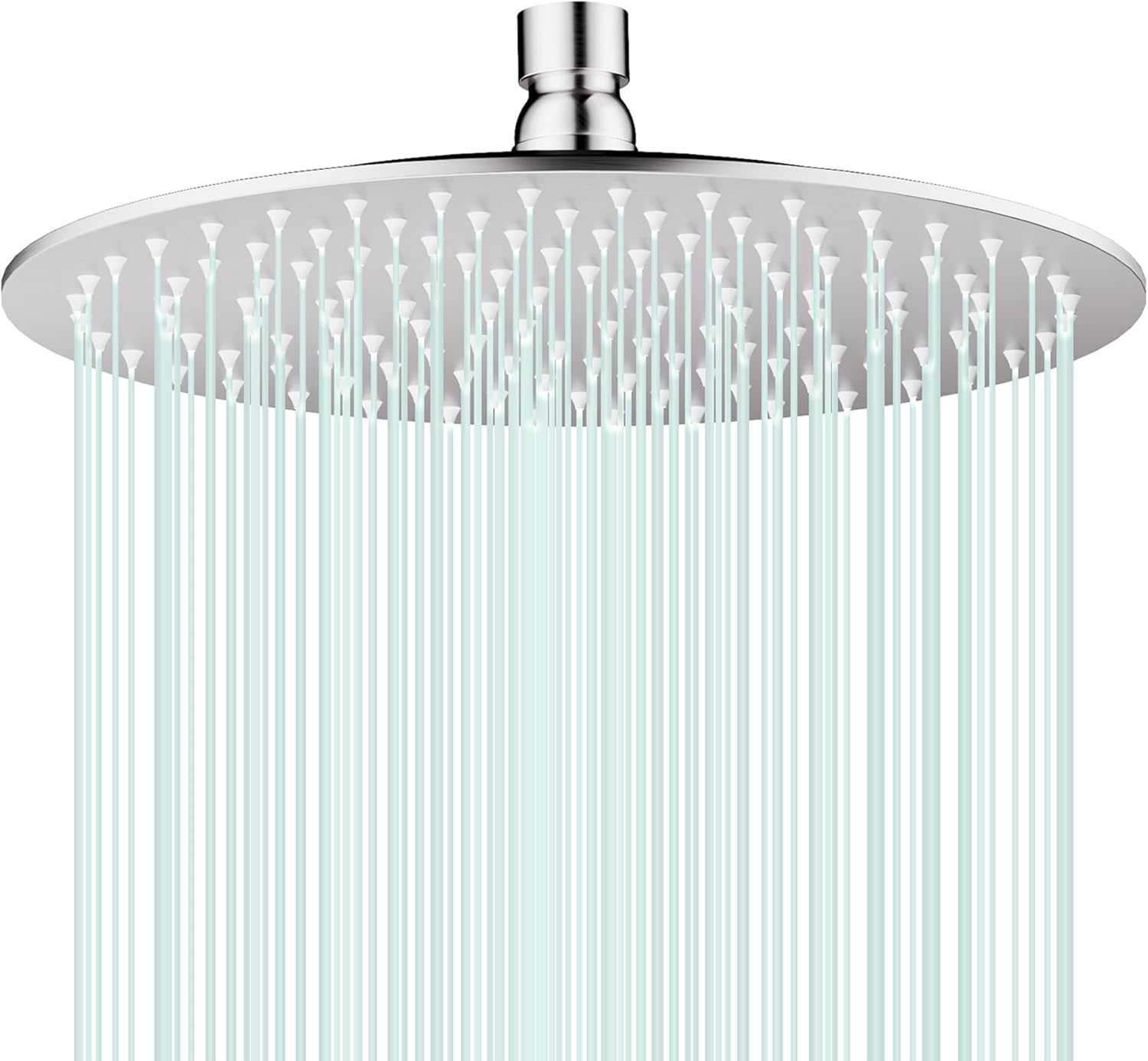 All Metal Rain Shower Head - Heavy Duty Stainless Steel Design